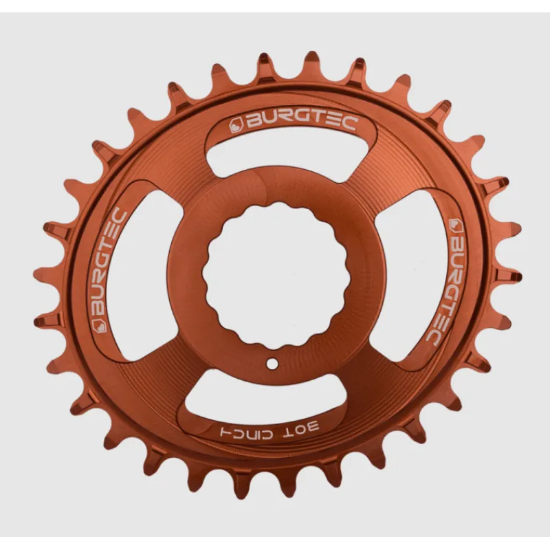 Pinion față pentru bicicleta BURGTEC Oval Cinch Thick Thin Chainring Kash Bronze ­32T Plată sigură
